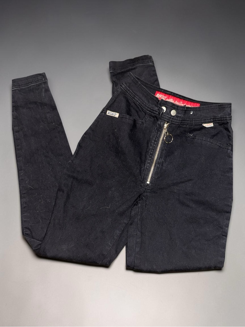 Vintage 90’s Revolt Jeans High-Rise Black Skinny Jeans Size 6 24”